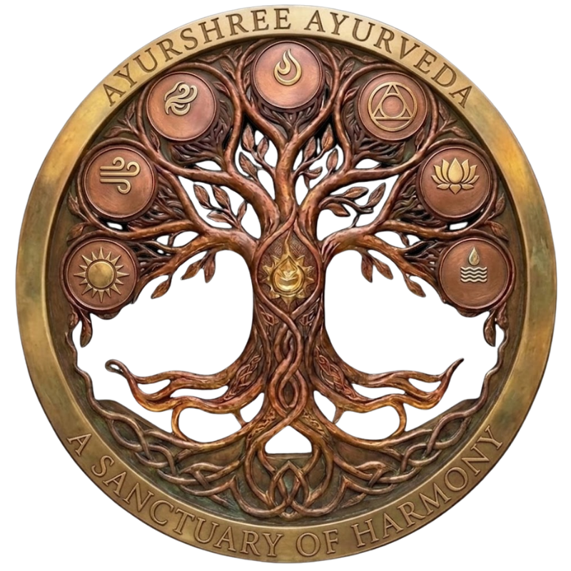 Ayurshree Ayurveda tree of life emblem